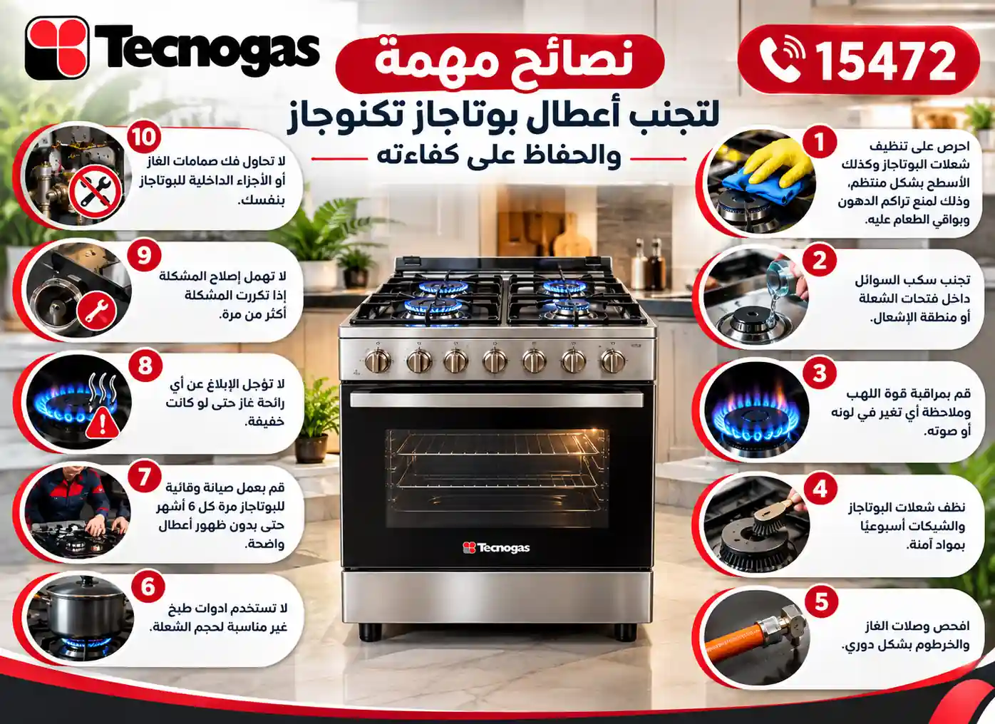 نصائح لتجنب اعطال بوتاجاز تكنوجاز